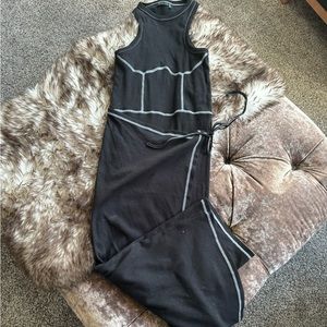 ASOS Designs faux corset maxi dress